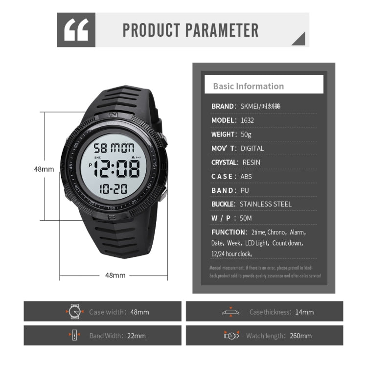 skmei-1632-dual-time-display-luminous-electronic-watch-support-alarm-clockgolden-black