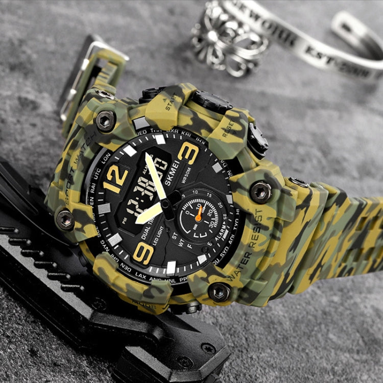 skmei-1965-stainless-steel-buckle-pu-strap-waterproof-electronic-watcharmy-green