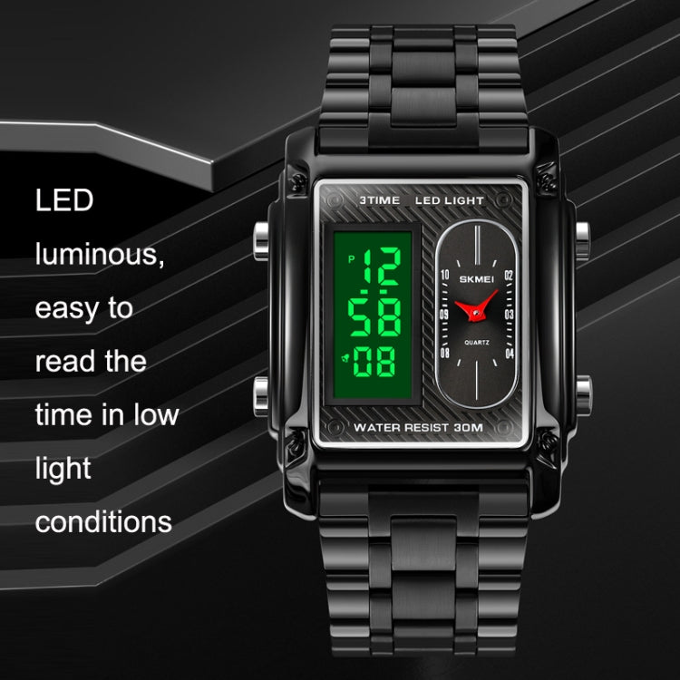 skmei-1868-square-double-display-waterproof-men-watch-style-steel-belt-black