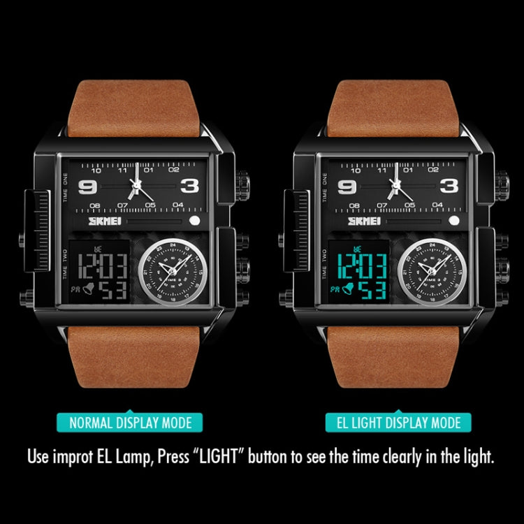 skmei-1391-multifunctional-men-business-digital-watch-30m-waterproof-square-dial-wrist-watch-with-leather-watchbandblack