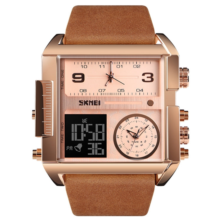 skmei-1391-multifunctional-men-business-digital-watch-30m-waterproof-square-dial-wrist-watch-with-leather-watchbandbrown