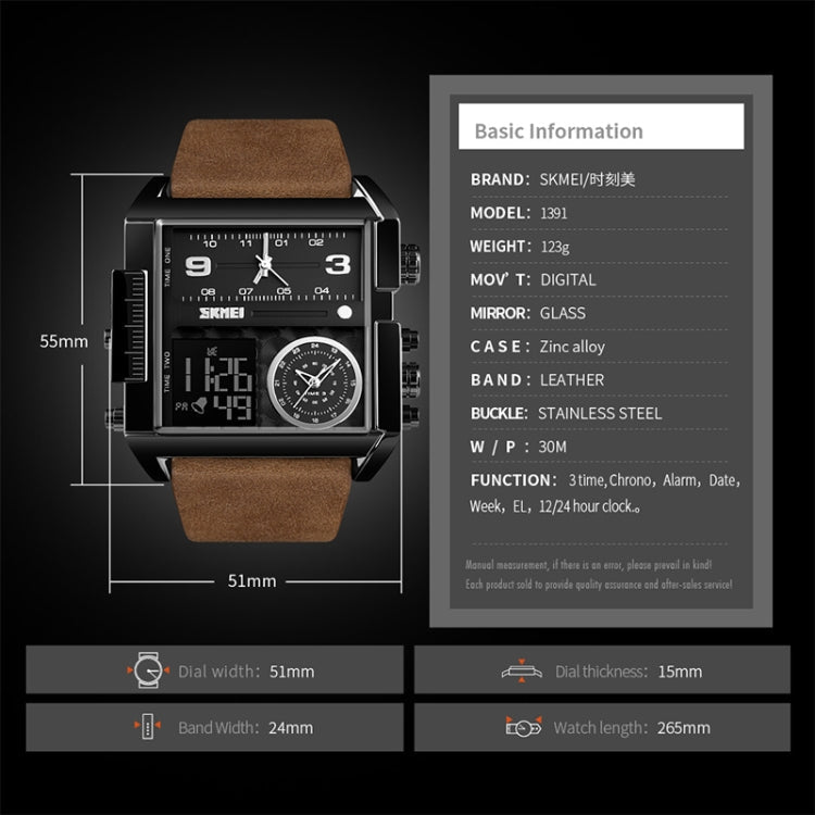 skmei-1391-multifunctional-men-business-digital-watch-30m-waterproof-square-dial-wrist-watch-with-leather-watchbandbrown